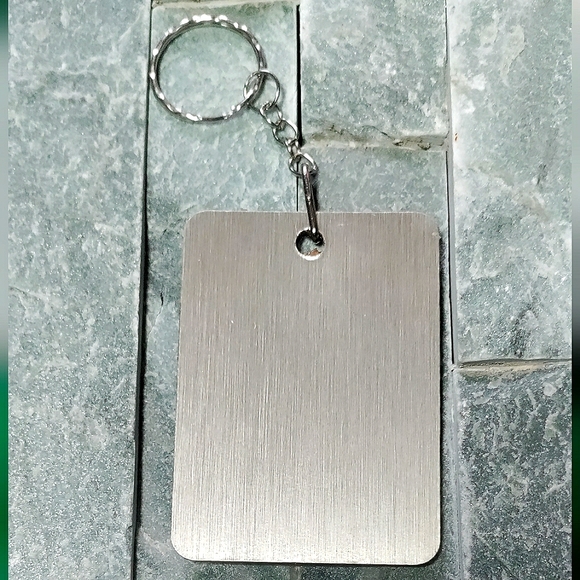 NEW Handmade Keychain/Bag Tag! Brushed Brass w/ Victorian Steampunk Wood Cross. - Picture 3 of 8